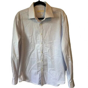 Michael Michael Kors Slim Fit Non Iron Button Up Men Dress Shirt Size 16 34/35